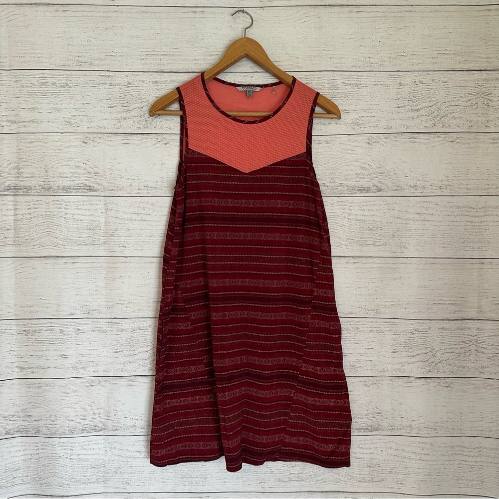 Toad & Co Toad Striped Sun Kissed Swing Dress in Spiced Coral.